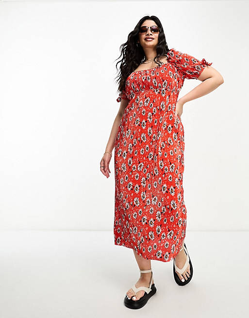 Плиссированное платье миди с квадратным вырезом и пышными рукавами ASOS DESIGN Curve
Плиссированное платье миди с квадратным вырезом и пышными рукавами ASOS DESIGN Curve