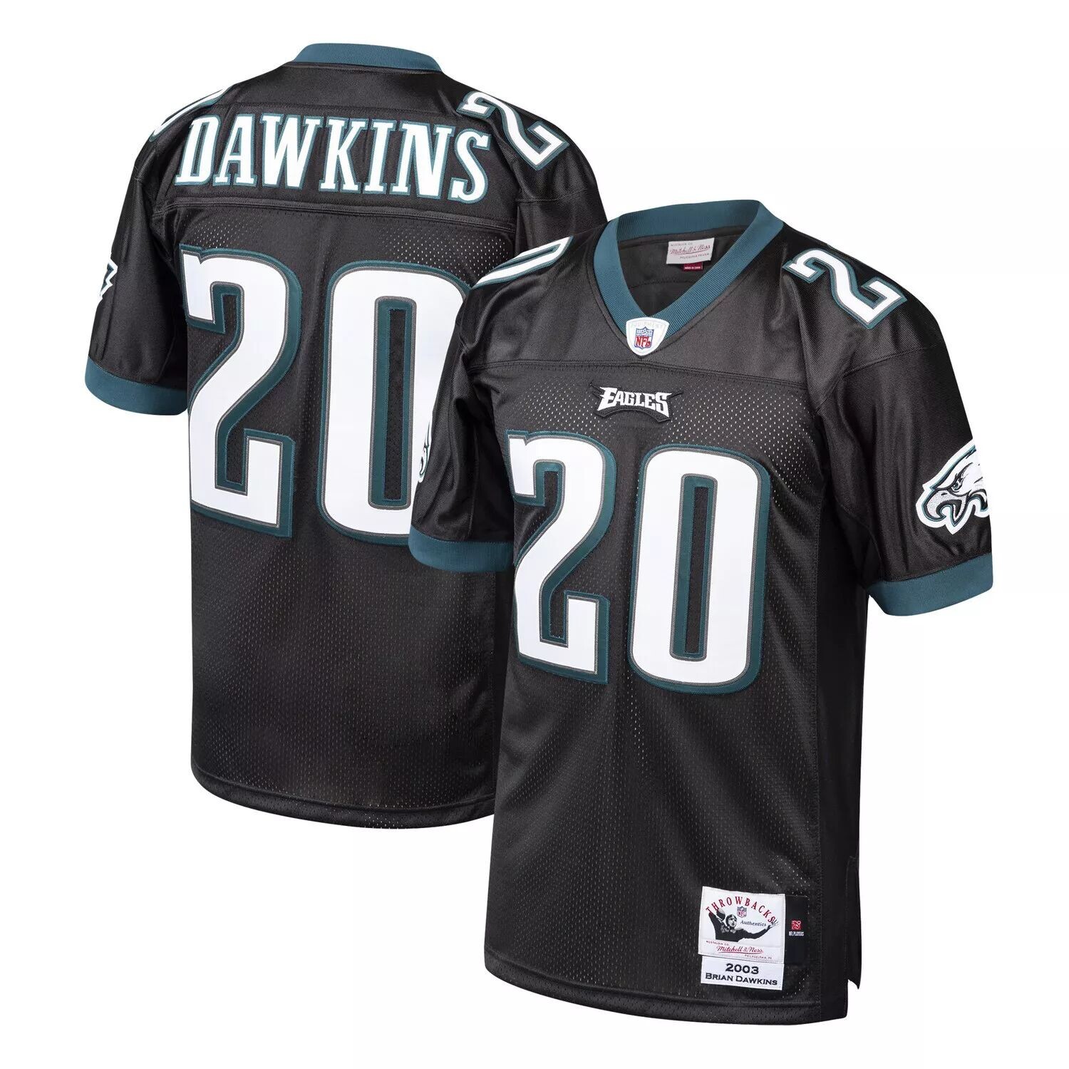 Мужская черная футболка Mitchell & Ness Brian Dawkins Philadelphia Eagles 2003 Authentic Throwback вышедшего на пенсию игрока, Черный
Мужская черная футболка Mitchell & Ness Brian Dawkins Philadelphia Eagles 2003 Authentic Throwback вышедшего на пенсию игрока, Черный