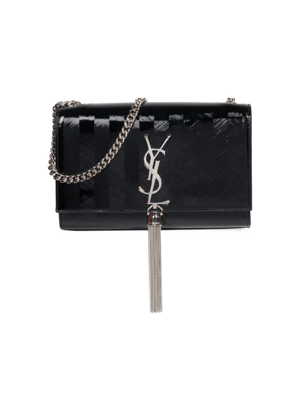 Маленькая сумка на цепочке Kate из лакированной кожи с шевроном и кисточкой Saint Laurent
Маленькая сумка на цепочке Kate из лакированной кожи с шевроном и кисточкой Saint Laurent