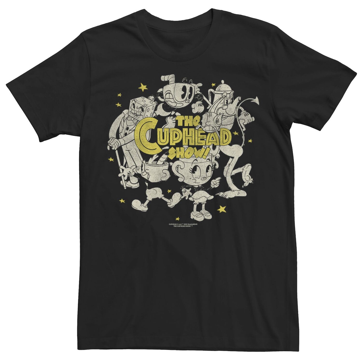 Мужская футболка The Cuphead Show с эффектом потертости Cuphead Show Groupshot Licensed Character
Мужская футболка The Cuphead Show с эффектом потертости Cuphead Show Groupshot Licensed Character