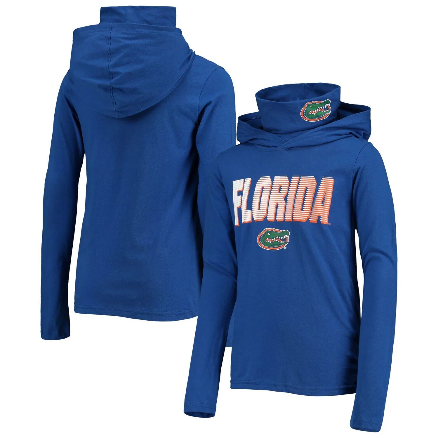 Молодежная футболка с капюшоном и длинными рукавами Royal Florida Gators Blocker в пришитых гетрах Outerstuff
Молодежная футболка с капюшоном и длинными рукавами Royal Florida Gators Blocker в пришитых гетрах Outerstuff