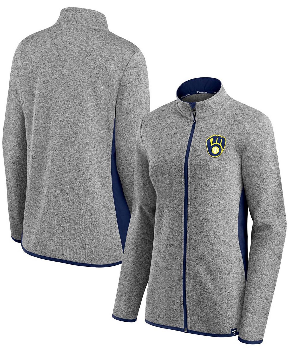 Женская флисовая куртка с молнией во всю длину и логотипом Heather Charcoal Milwaukee Brewers Primary Fanatics
Женская флисовая куртка с молнией во всю длину и логотипом Heather Charcoal Milwaukee Brewers Primary Fanatics