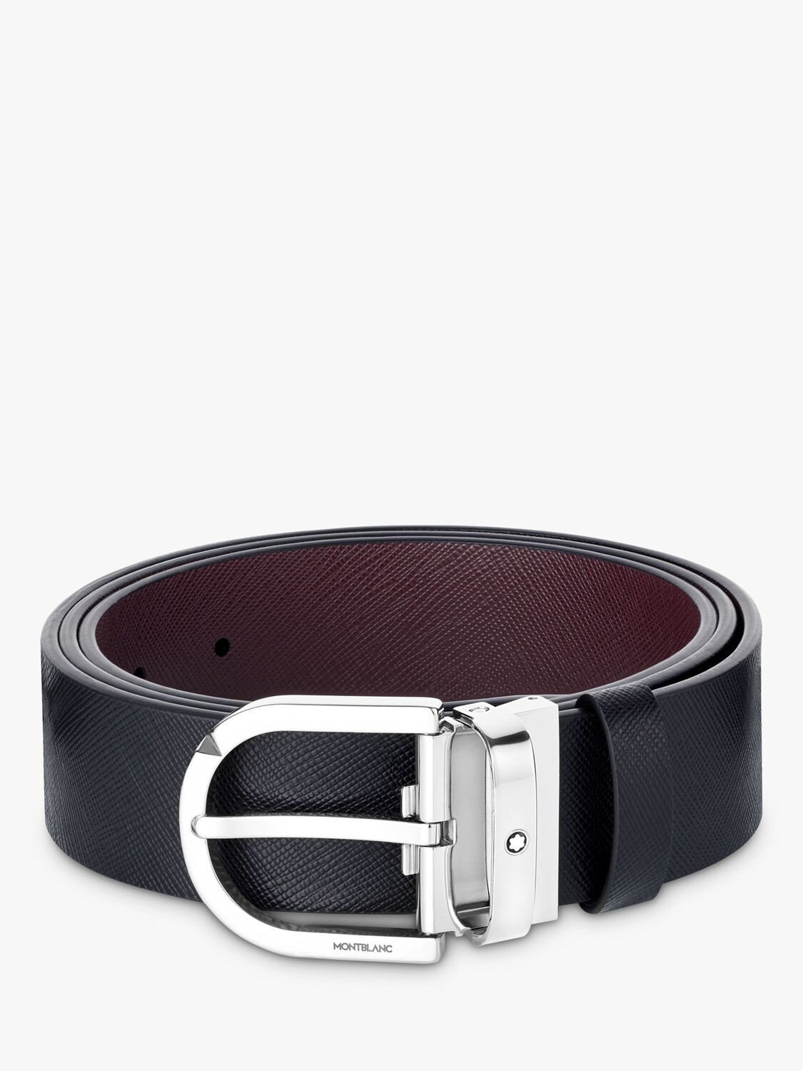 Двусторонний кожаный ремень Montblanc с пряжкой в форме подковы, один размер, черный/бордовый
Двусторонний кожаный ремень Montblanc с пряжкой в форме подковы, один размер, черный/бордовый