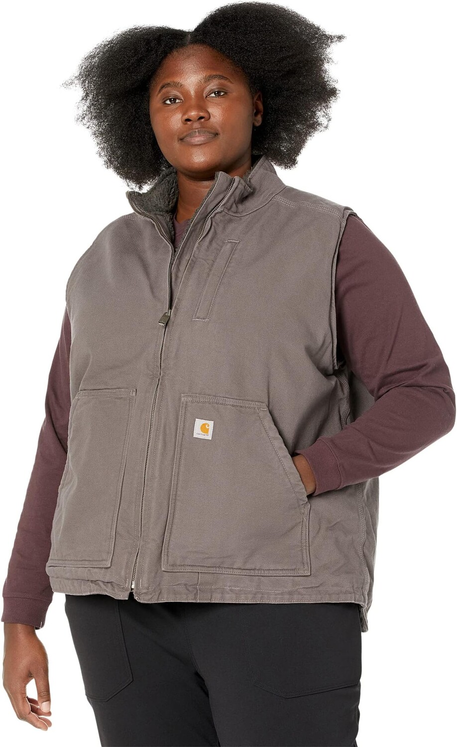 Плюс размер OV277 Жилет с воротником на подкладке из шерпы Carhartt, цвет Taupe Gray
Плюс размер OV277 Жилет с воротником на подкладке из шерпы Carhartt, цвет Taupe Gray