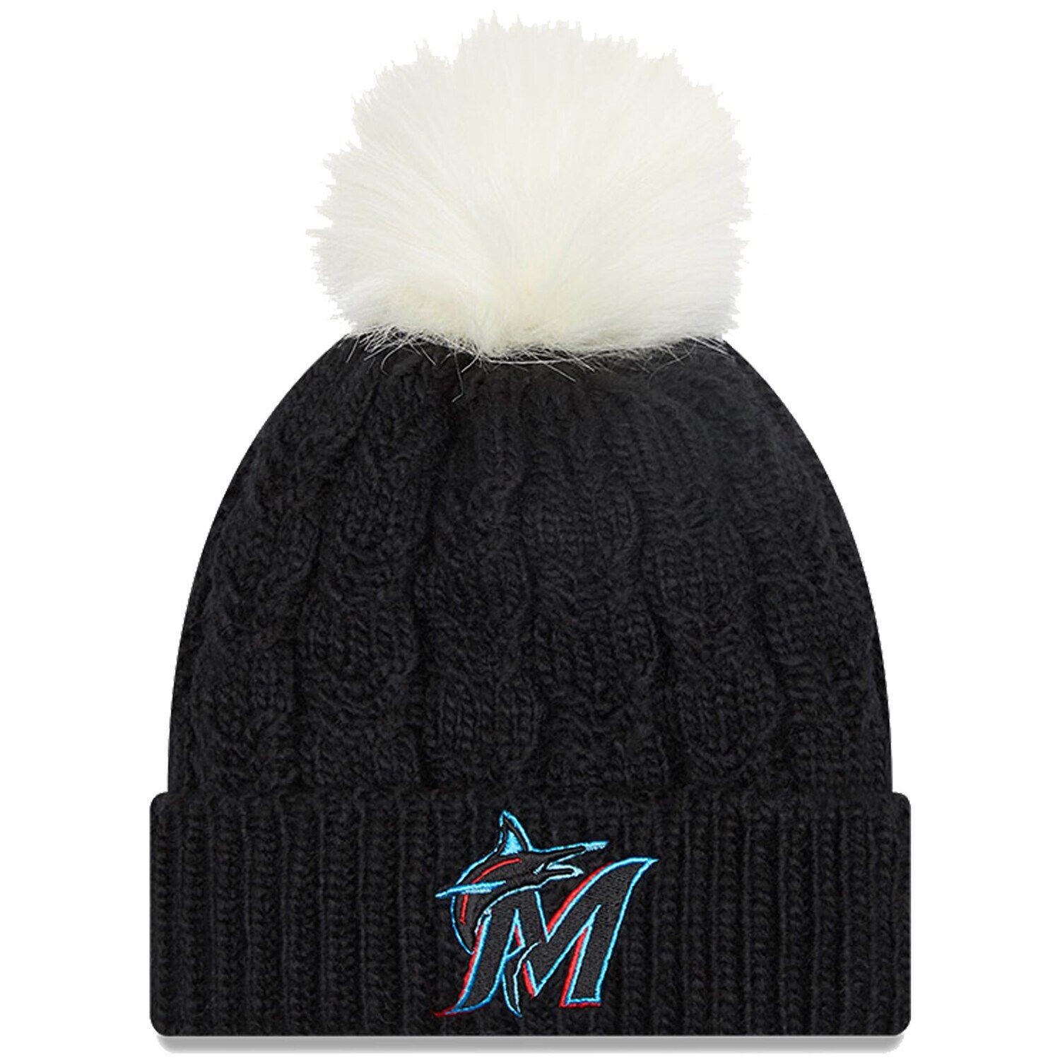 Женская черная вязаная шапка New Era Miami Marlins Flurry с манжетами и помпоном New Era
Женская черная вязаная шапка New Era Miami Marlins Flurry с манжетами и помпоном New Era