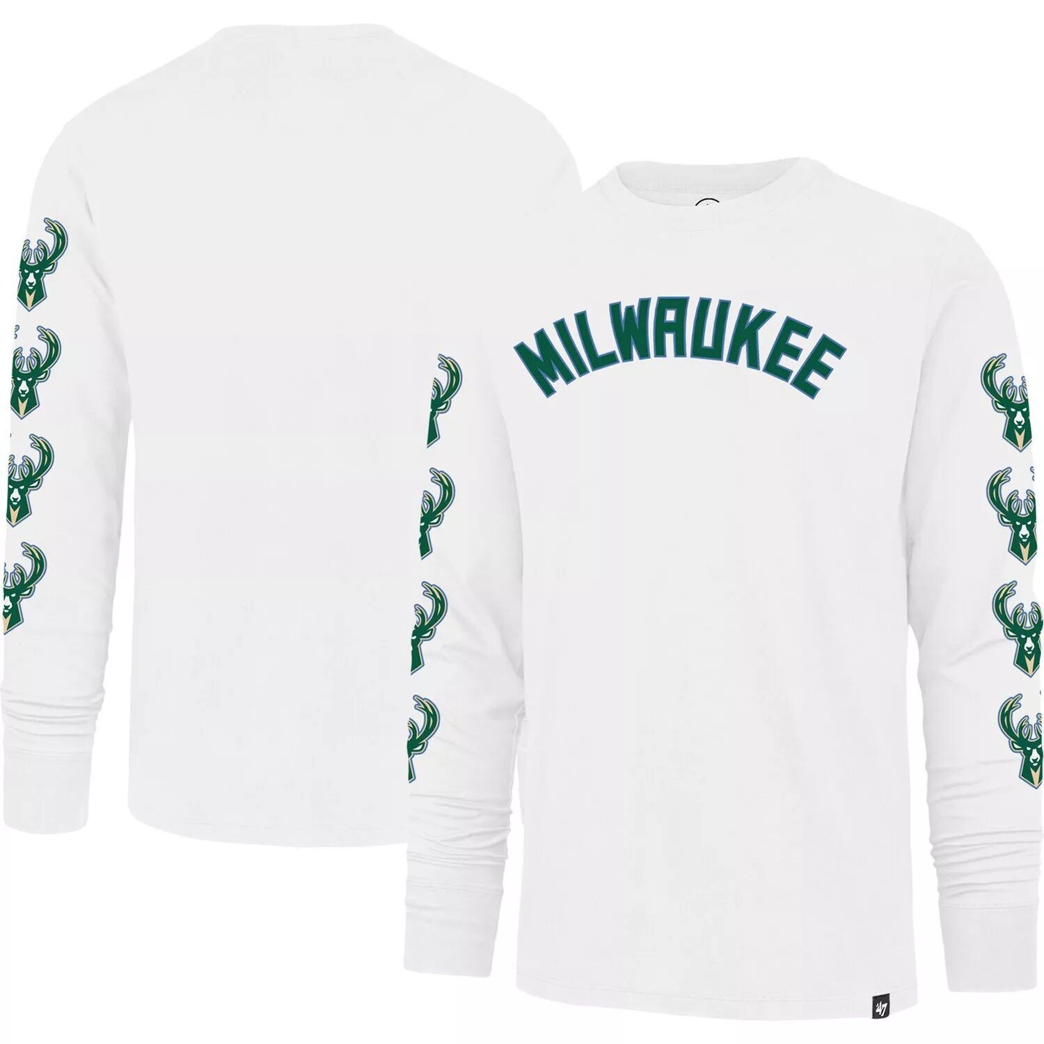 Мужская белая футболка с длинным рукавом '47 Milwaukee Bucks City Edition Downtown Franklin, Белый
Мужская белая футболка с длинным рукавом '47 Milwaukee Bucks City Edition Downtown Franklin, Белый