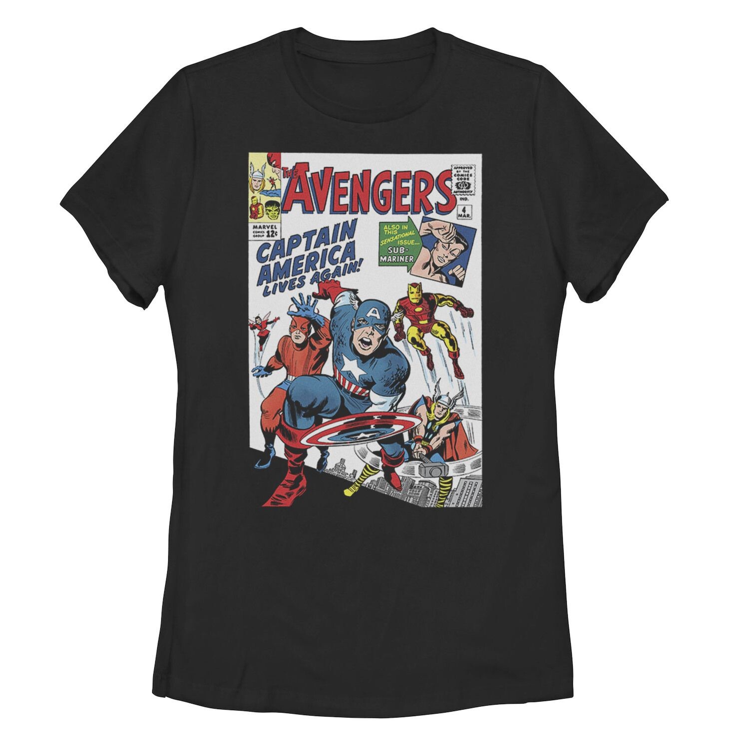 Футболка с обложкой комикса «Капитан Америка снова живёт» для юниоров Marvel Avengers Licensed Character
Футболка с обложкой комикса «Капитан Америка снова живёт» для юниоров Marvel Avengers Licensed Character