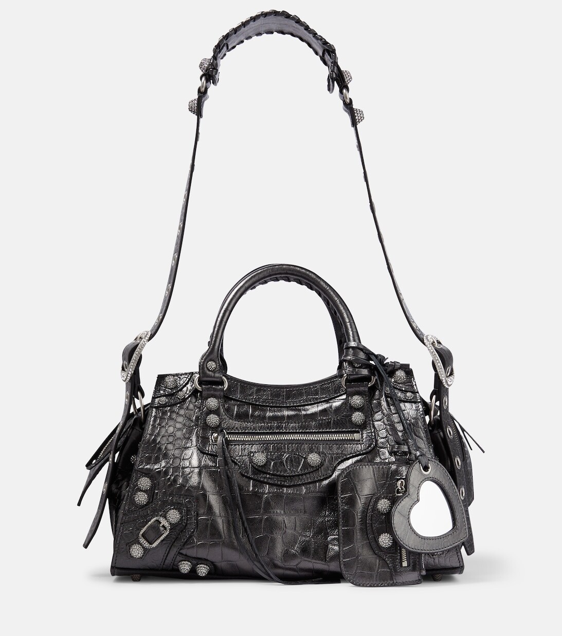 Сумка-тоут Neo Cagole с короткими ручками из кожи под крокодила Balenciaga, черный
Сумка-тоут Neo Cagole с короткими ручками из кожи под крокодила Balenciaga, черный