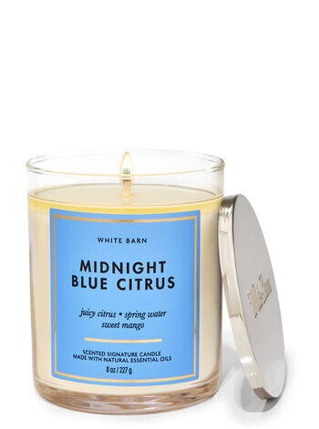 Фирменная свеча с одним фитилем Midnight Blue Citrus, 8 oz / 227 g, Bath and Body Works
Фирменная свеча с одним фитилем Midnight Blue Citrus, 8 oz / 227 g, Bath and Body Works