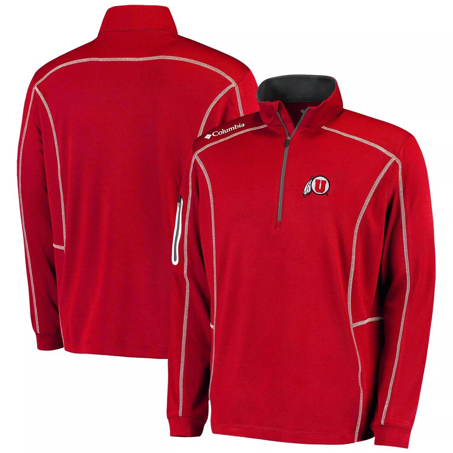 Мужская куртка Columbia Golf Red Utah Utes Shotgun Omni-Wick с молнией на четверть
Мужская куртка Columbia Golf Red Utah Utes Shotgun Omni-Wick с молнией на четверть