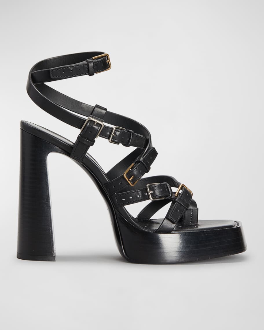 Кожаные сандалии Carine на платформе с несколькими пряжками Saint Laurent
Кожаные сандалии Carine на платформе с несколькими пряжками Saint Laurent