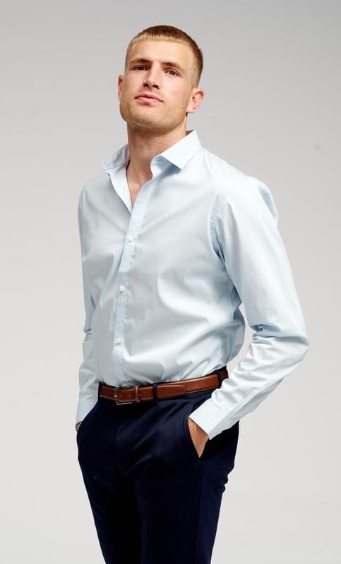 Оригинальная рубашка в исполнении яркая Teeshoppen, синий 
Оригинальная рубашка в исполнении яркая Teeshoppen, синий