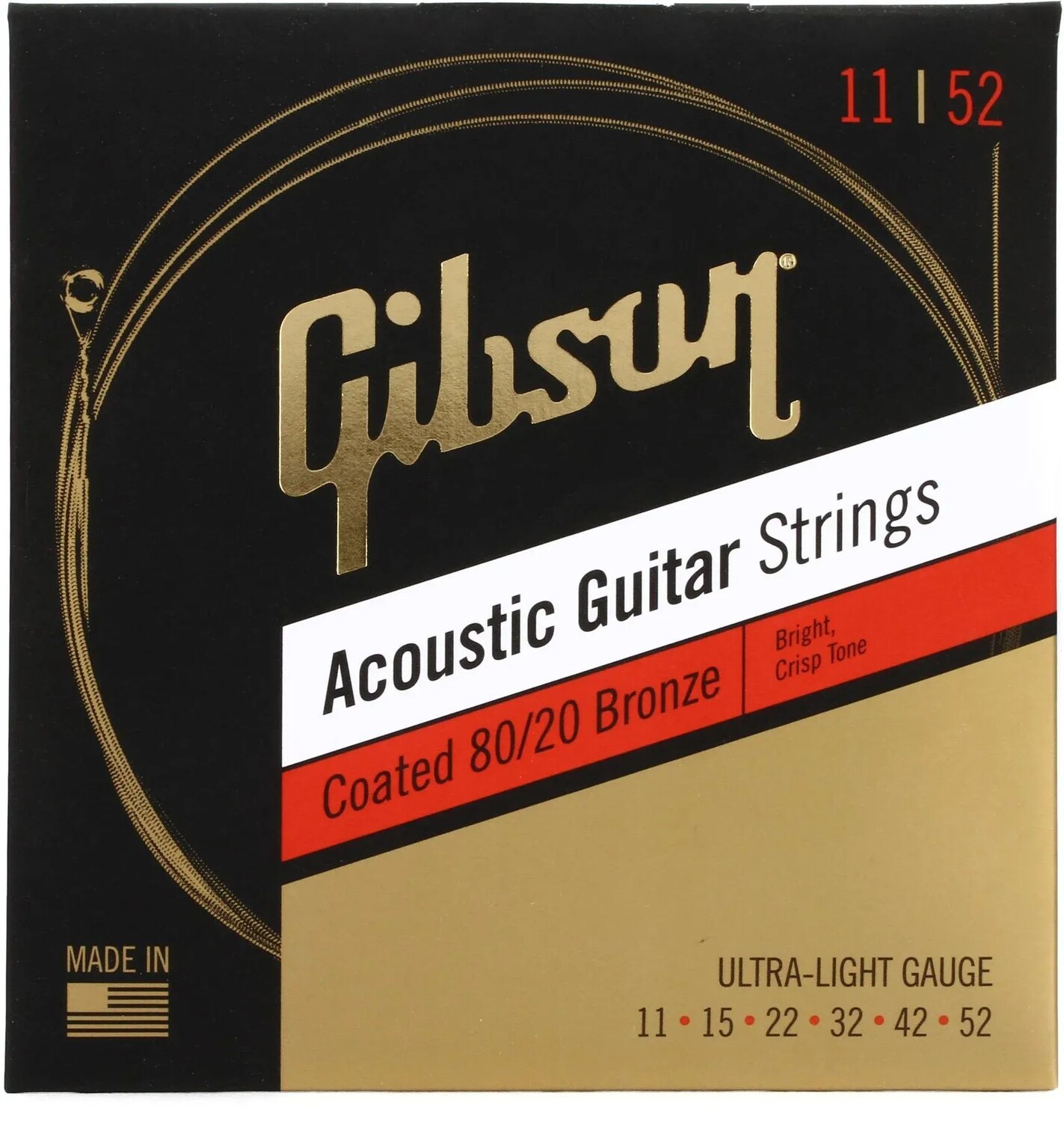 Аксессуары Gibson SAG-CBRW11 Струны для акустической гитары из бронзы 80/20 с покрытием — .011-.052 Сверхлегкие
Аксессуары Gibson SAG-CBRW11 Струны для акустической гитары из бронзы 80/20 с покрытием — .011-.052 Сверхлегкие