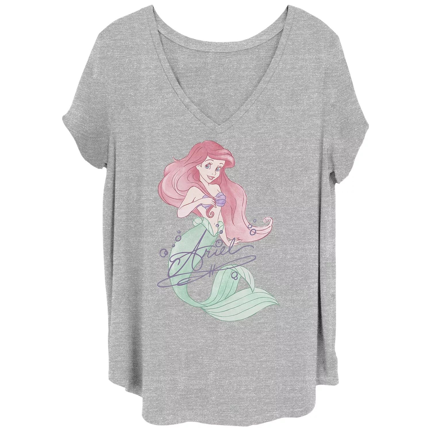 Футболка Disney's The Little Mermaid Ariel Juniors Plus с подписанным портретом и V-образным вырезом с рисунком Disney
Футболка Disney's The Little Mermaid Ariel Juniors Plus с подписанным портретом и V-образным вырезом с рисунком Disney
