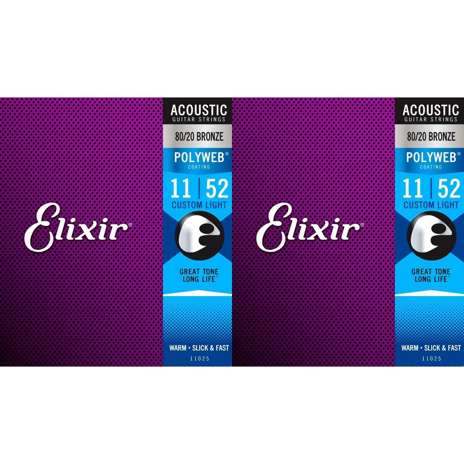 Струны Elixir Strings 11025 Polyweb 80/20 Bronze для акустической гитары — .011-.052 Custom Light (2 шт.)
Струны Elixir Strings 11025 Polyweb 80/20 Bronze для акустической гитары — .011-.052 Custom Light (2 шт.)