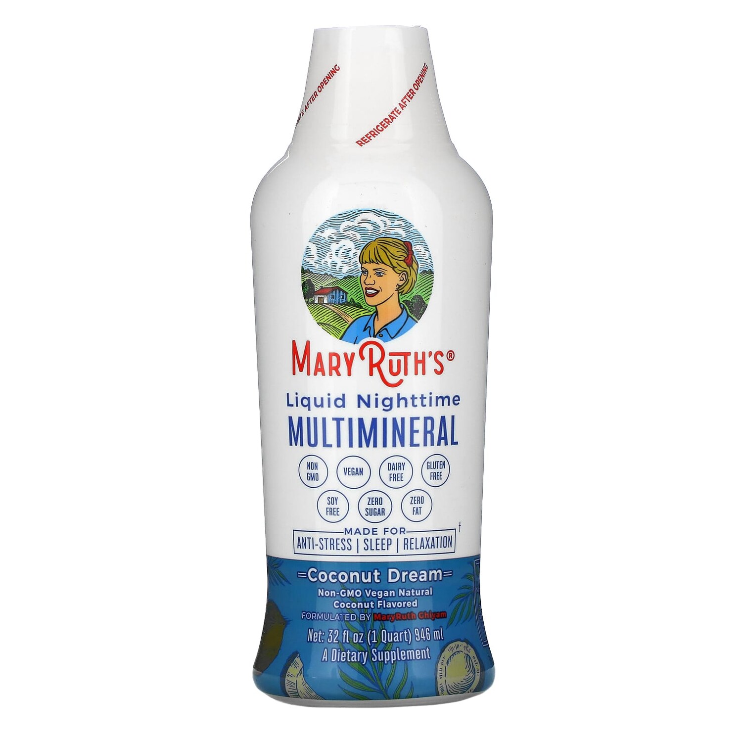 Liquid Nighttime Multimineral, Coconut Dream, 946 мл (32 жидк. Унции), MaryRuth Organics
Liquid Nighttime Multimineral, Coconut Dream, 946 мл (32 жидк. Унции), MaryRuth Organics