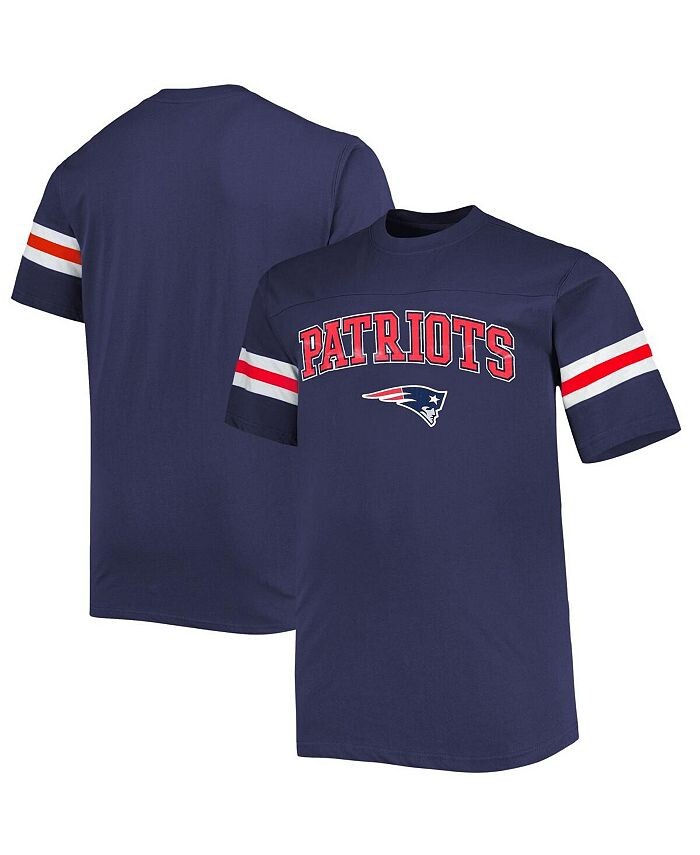 Мужская темно-синяя футболка с полосками New England Patriots Big and Tall Arm Profile, синий
Мужская темно-синяя футболка с полосками New England Patriots Big and Tall Arm Profile, синий