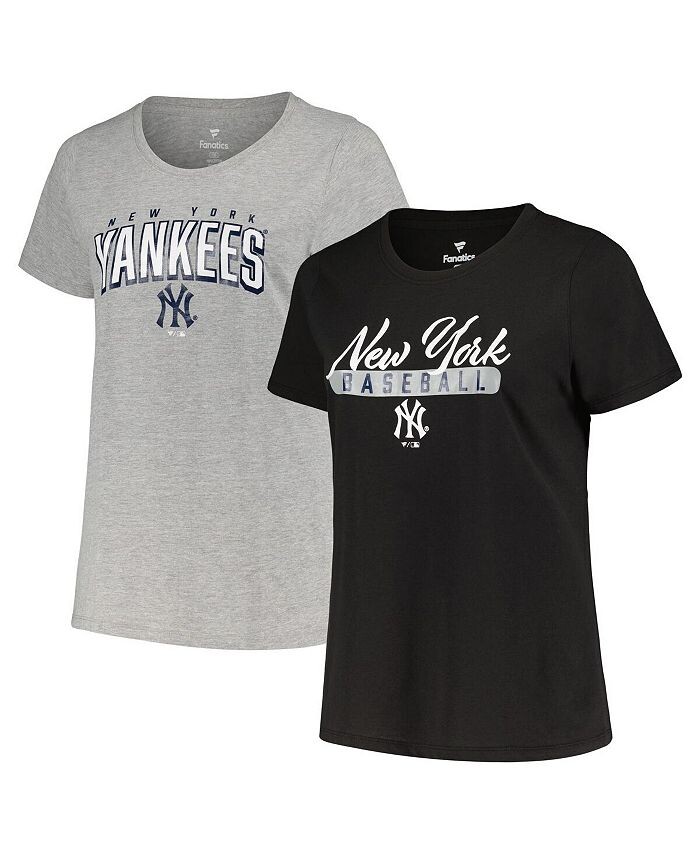 Набор женских футболок больших размеров New York Yankees черного и серо-хизерового цвета Profile, черный
Набор женских футболок больших размеров New York Yankees черного и серо-хизерового цвета Profile, черный