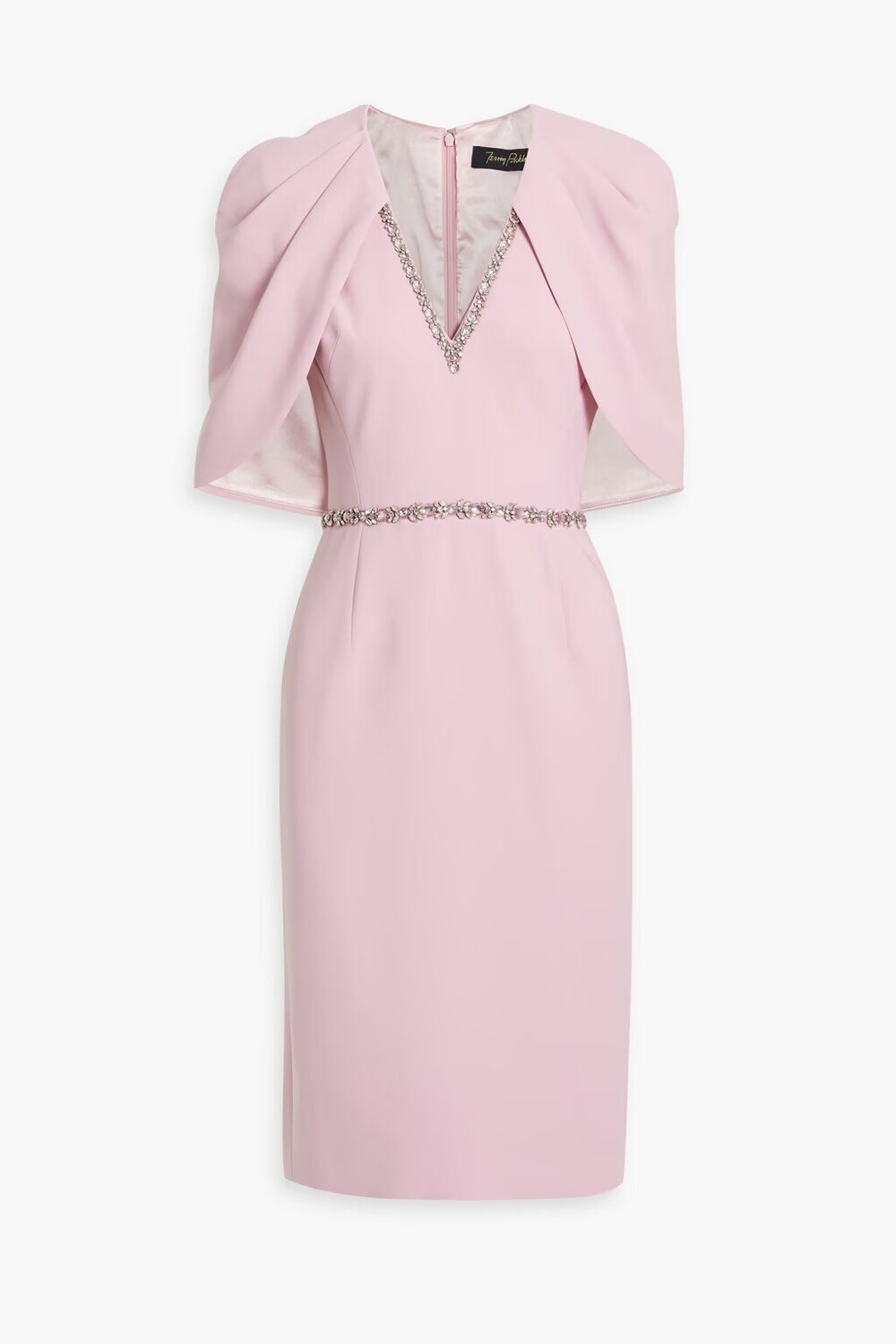 Платье из крепа с эффектом кейпа, украшенное кристаллами Jenny Packham, розовый
Платье из крепа с эффектом кейпа, украшенное кристаллами Jenny Packham, розовый