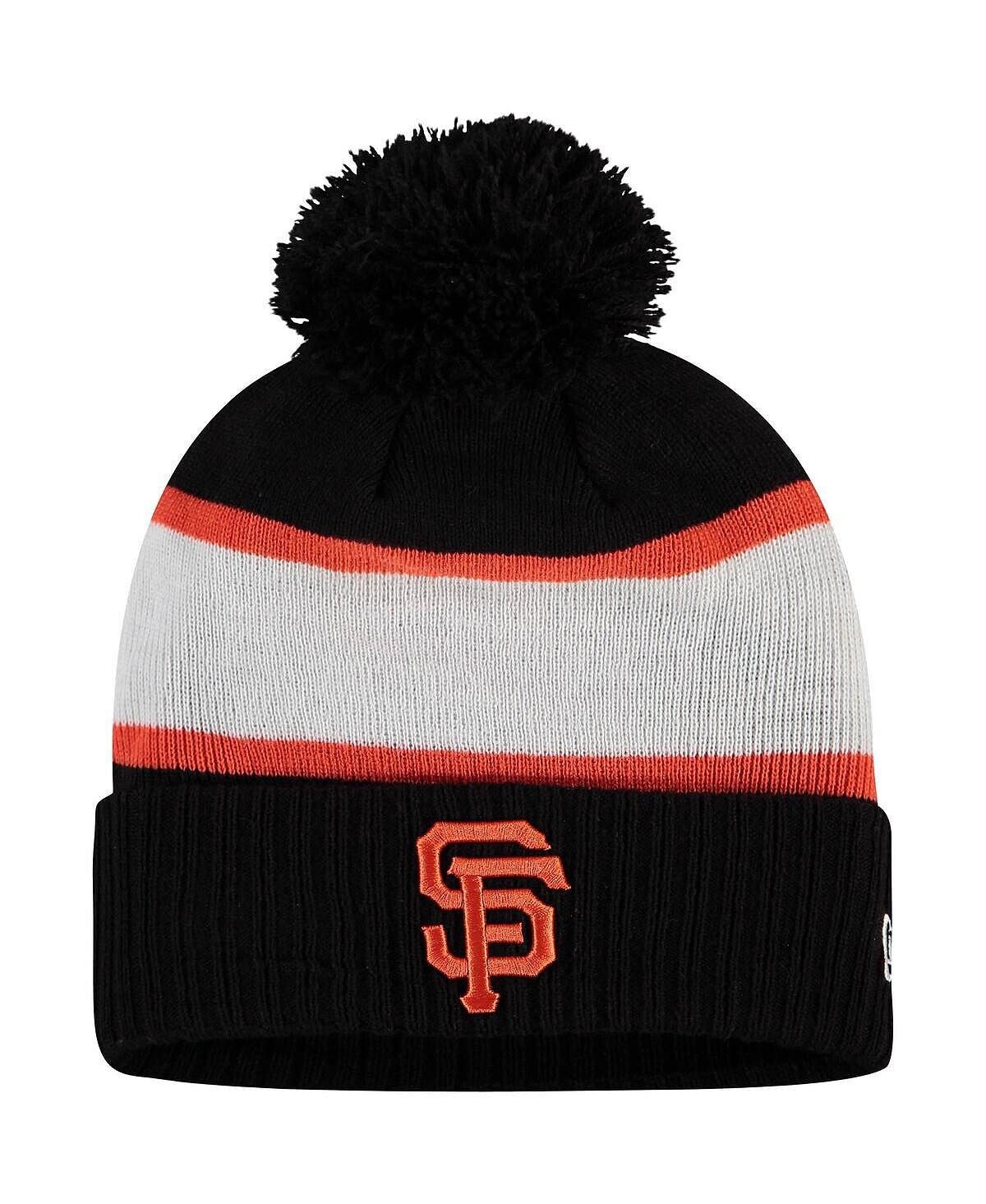 Мужская черная вязаная шапка с манжетами и помпоном в полоску San Francisco Giants Team Pride New Era
Мужская черная вязаная шапка с манжетами и помпоном в полоску San Francisco Giants Team Pride New Era