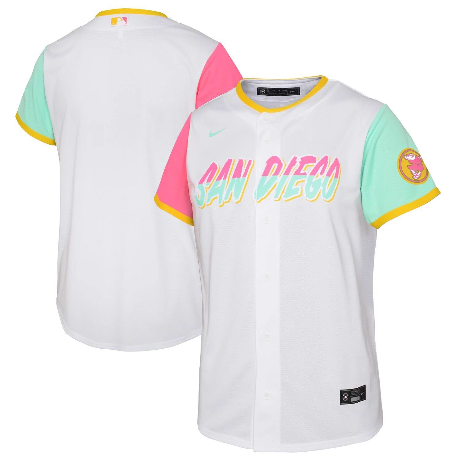 Джерси Nike White San Diego Padres 2022 City Connect Replica Team для дошкольников Nike
Джерси Nike White San Diego Padres 2022 City Connect Replica Team для дошкольников Nike