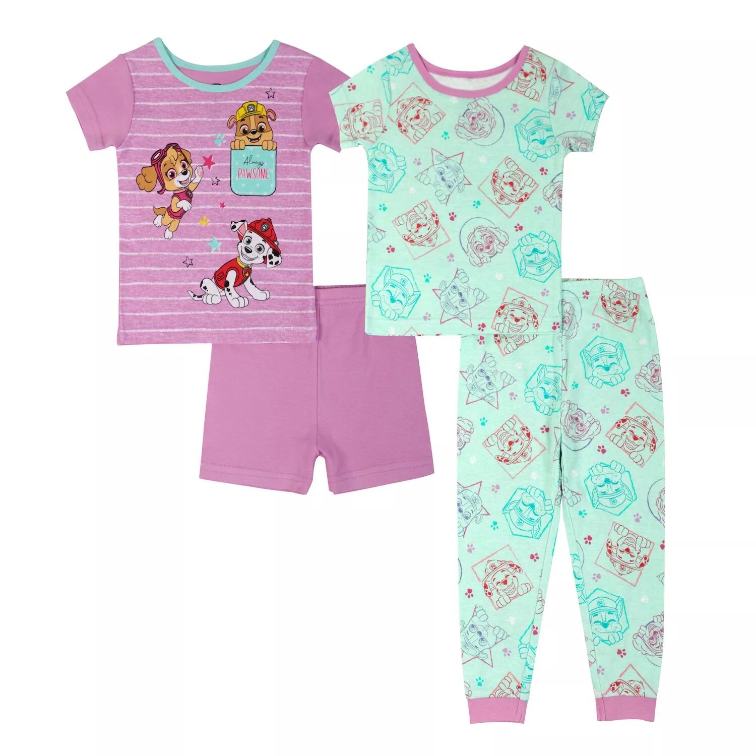 Пижамный комплект из 4 предметов для маленьких девочек PAW Patrol "Always Pawsome" Licensed Character
Пижамный комплект из 4 предметов для маленьких девочек PAW Patrol "Always Pawsome" Licensed Character