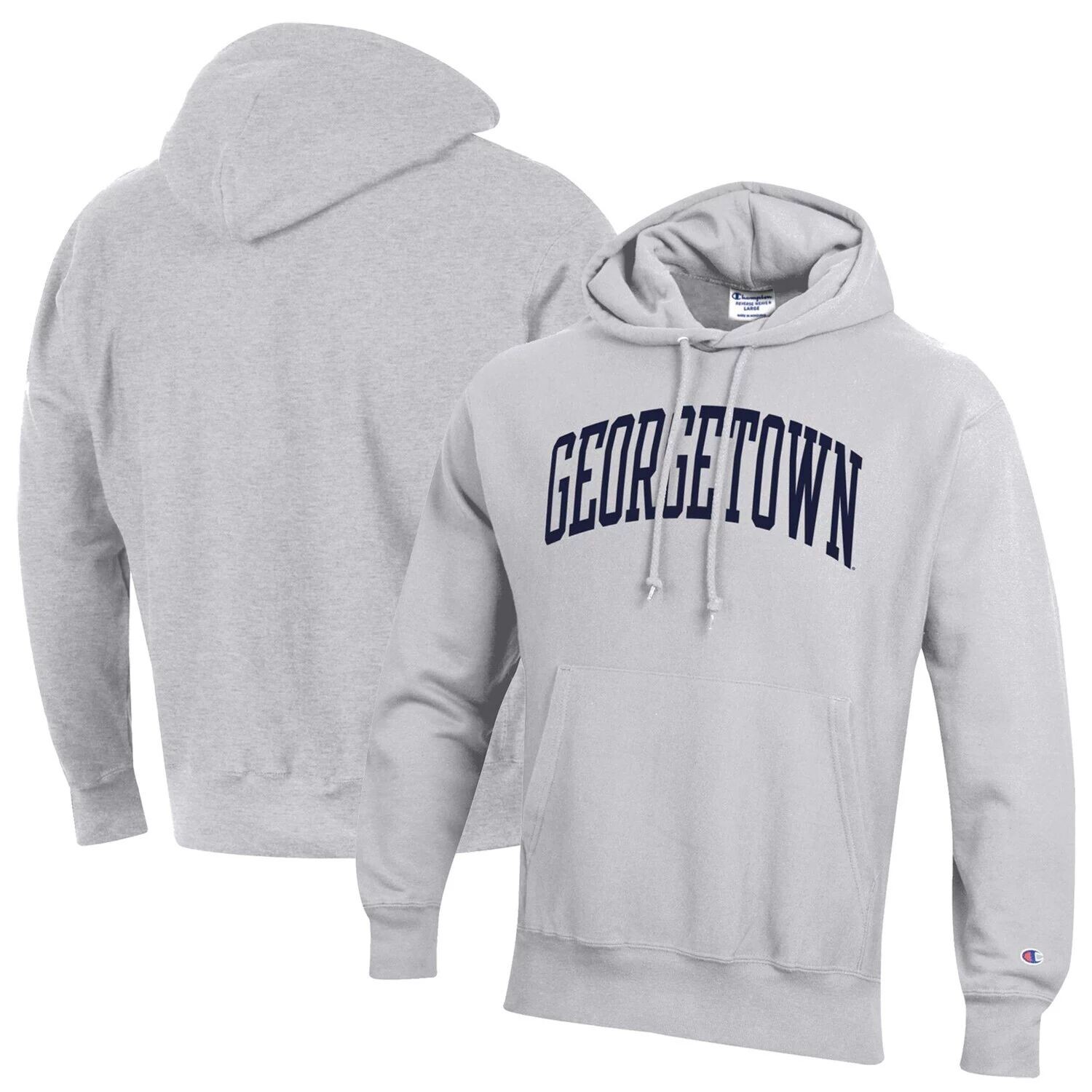 Мужской серый пуловер с капюшоном Georgetown Hoyas Team Arch обратного переплетения Champion
Мужской серый пуловер с капюшоном Georgetown Hoyas Team Arch обратного переплетения Champion