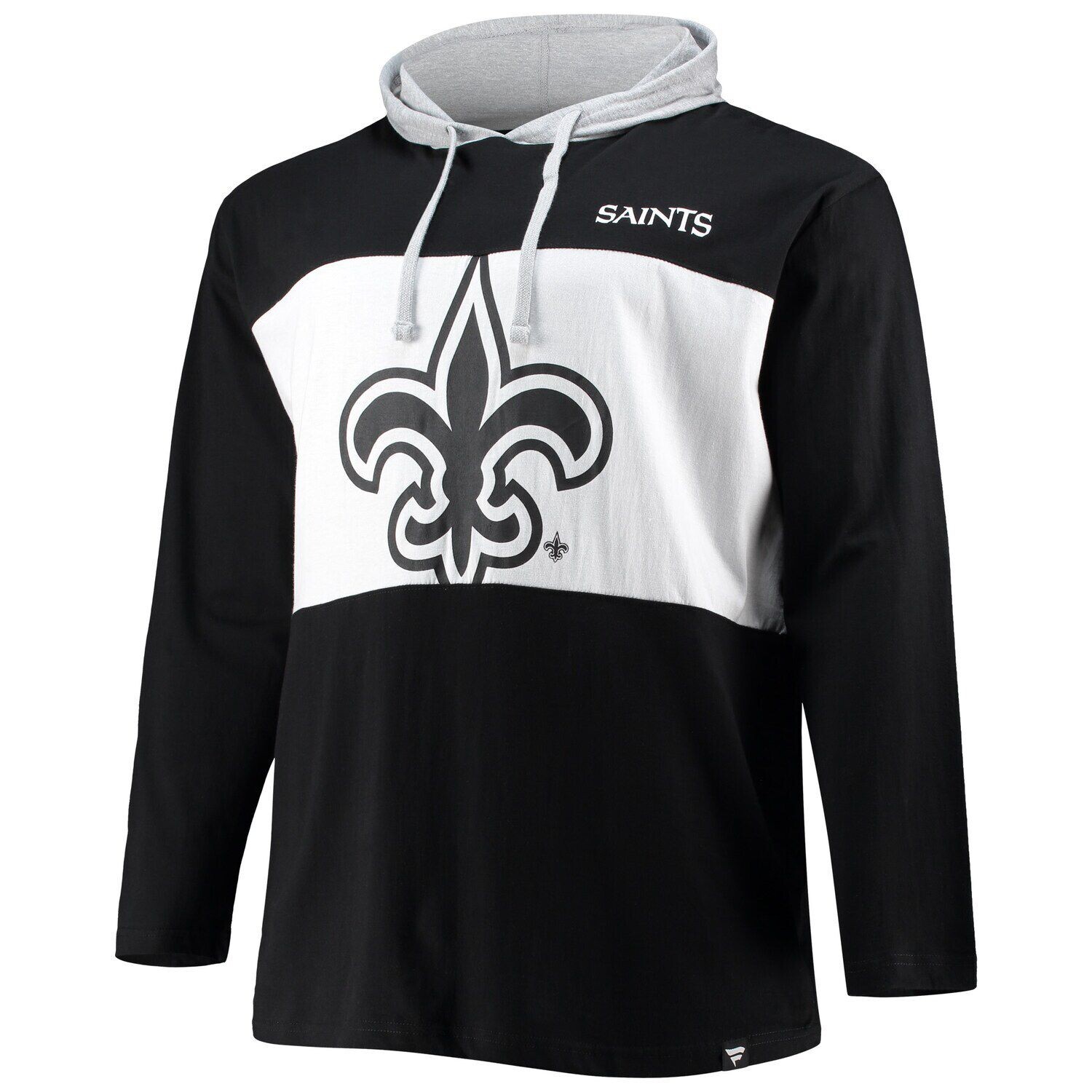 Мужская черная футболка с капюшоном и длинным рукавом с логотипом New Orleans Saints Big & Tall Fanatics
Мужская черная футболка с капюшоном и длинным рукавом с логотипом New Orleans Saints Big & Tall Fanatics