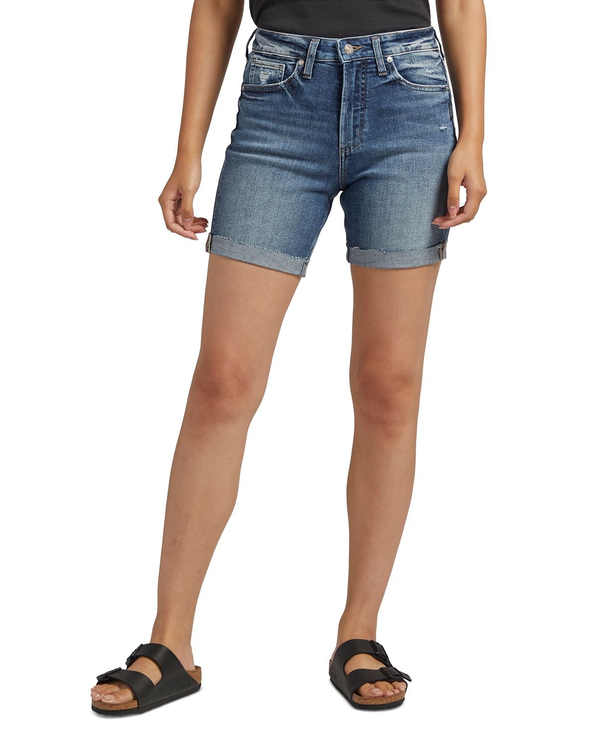 Женские длинные джинсовые шорты Sure Thing с высокой посадкой Silver Jeans Co.
Женские длинные джинсовые шорты Sure Thing с высокой посадкой Silver Jeans Co.