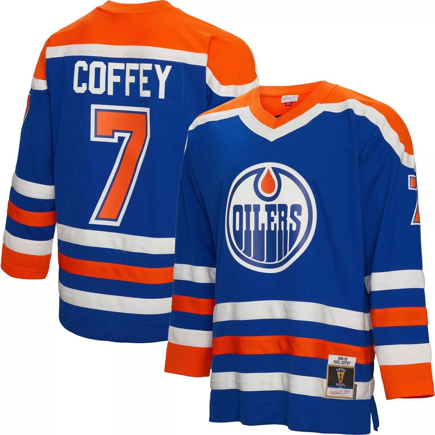 Мужская майка игрока Blue Line Mitchell & Ness Paul Coffey Royal Edmonton Oilers 1986
Мужская майка игрока Blue Line Mitchell & Ness Paul Coffey Royal Edmonton Oilers 1986