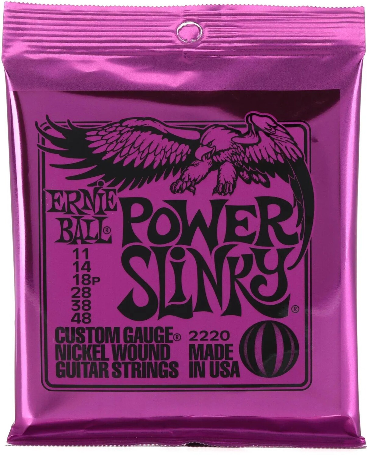 Струны для электрогитары Ernie Ball 2220 Power Slinky с никелевой обмоткой — .011-.048
Струны для электрогитары Ernie Ball 2220 Power Slinky с никелевой обмоткой — .011-.048