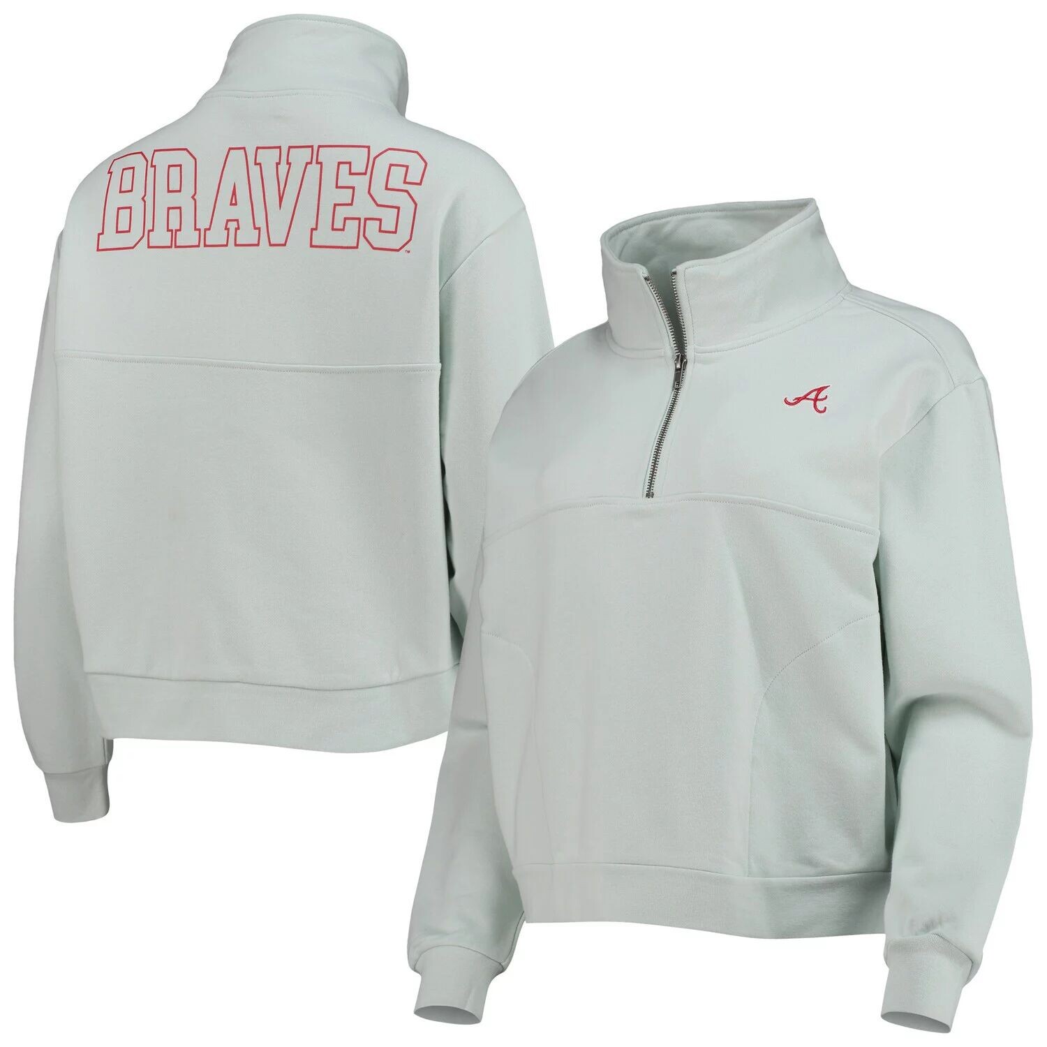 Голубой женский пуловер с молнией до четверти с двумя ударами The Wild Collective Atlanta Braves
Голубой женский пуловер с молнией до четверти с двумя ударами The Wild Collective Atlanta Braves