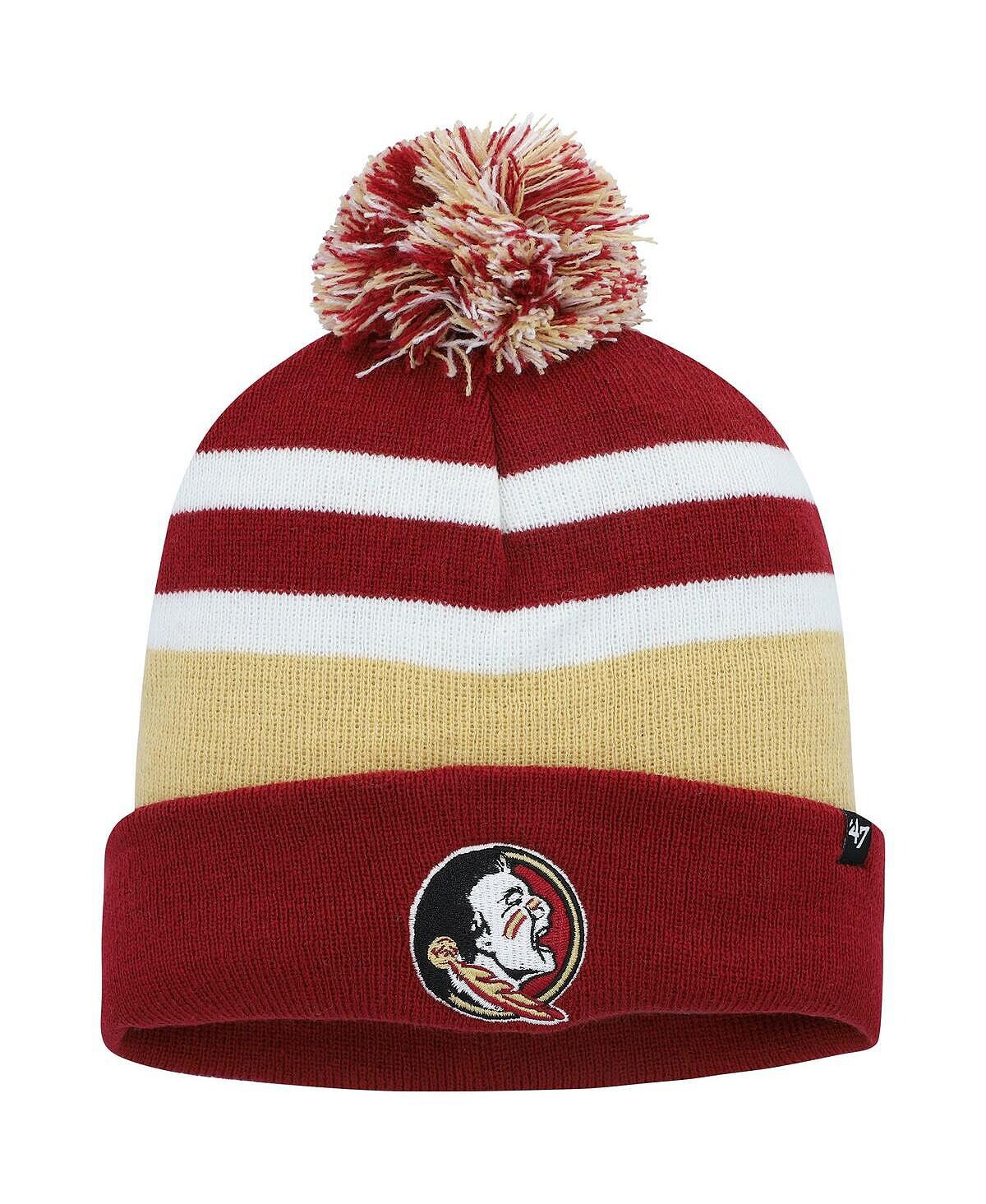 Мужская гранатовая вязаная шапка с манжетами и помпоном Florida State Seminoles State Line '47 Brand
Мужская гранатовая вязаная шапка с манжетами и помпоном Florida State Seminoles State Line '47 Brand