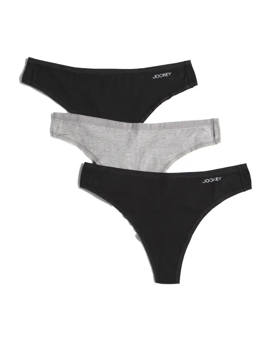3 шт. стринги из хлопковой смеси стрейч Jockey, серый 
3 шт. стринги из хлопковой смеси стрейч Jockey, серый