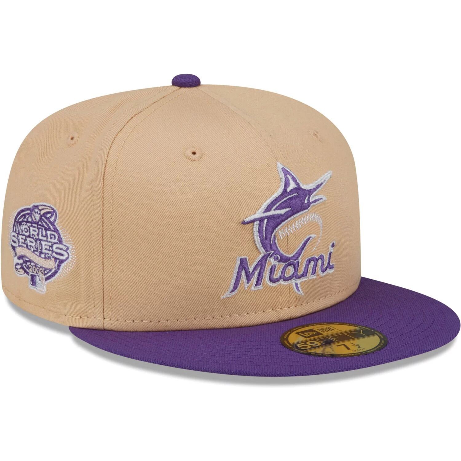 Мужская шляпа New Era персиково-фиолетового цвета с нашивкой World Series 2003 Miami Marlins 59FIFTY
Мужская шляпа New Era персиково-фиолетового цвета с нашивкой World Series 2003 Miami Marlins 59FIFTY