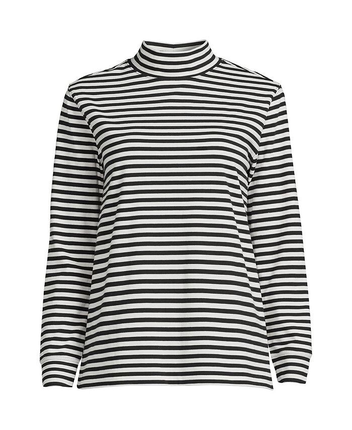 Женская футболка Super T с длинными рукавами и высоким воротником Lands' End, цвет Black even stripe
Женская футболка Super T с длинными рукавами и высоким воротником Lands' End, цвет Black even stripe