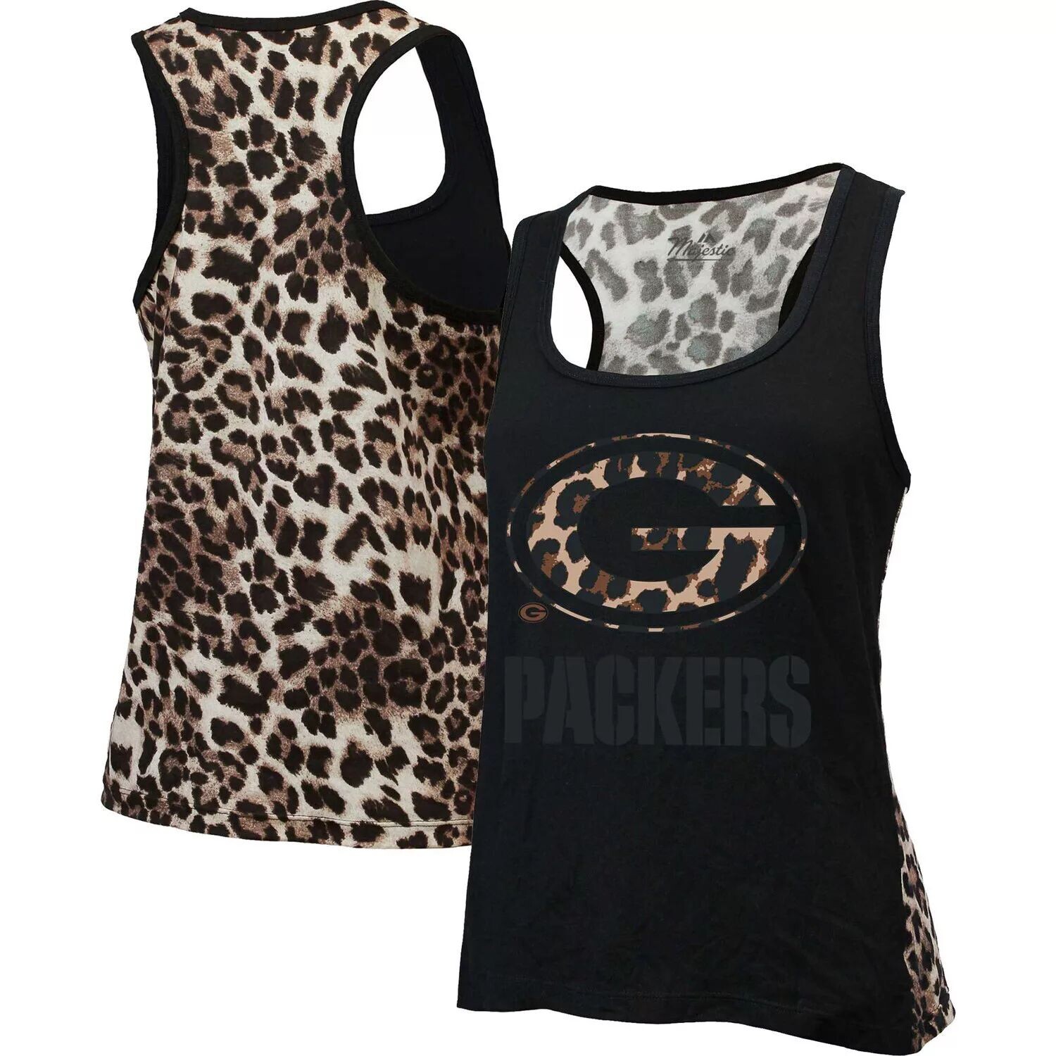 Женская майка Majestic Threads Black Green Bay Packers с леопардовым принтом Racerback Majestic
Женская майка Majestic Threads Black Green Bay Packers с леопардовым принтом Racerback Majestic