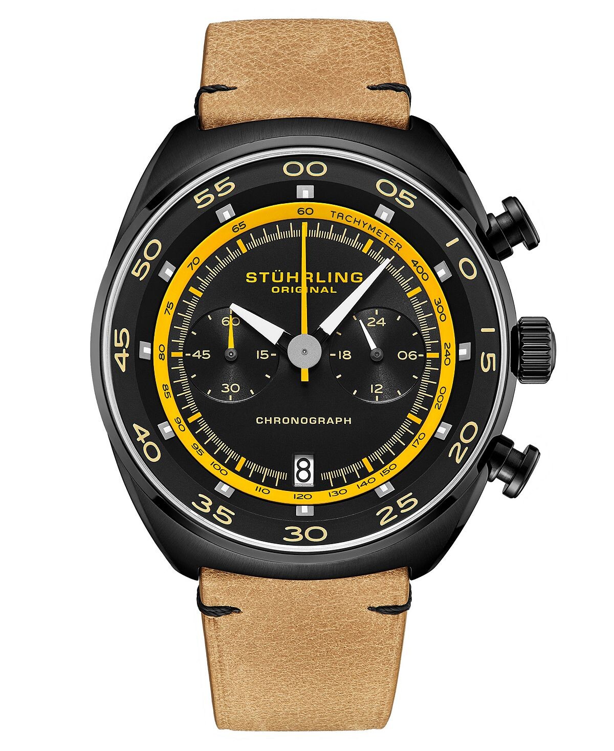 Мужские часы Chrono из натуральной кожи цвета слоновой кости с тахиметром 44 мм Stuhrling
Мужские часы Chrono из натуральной кожи цвета слоновой кости с тахиметром 44 мм Stuhrling