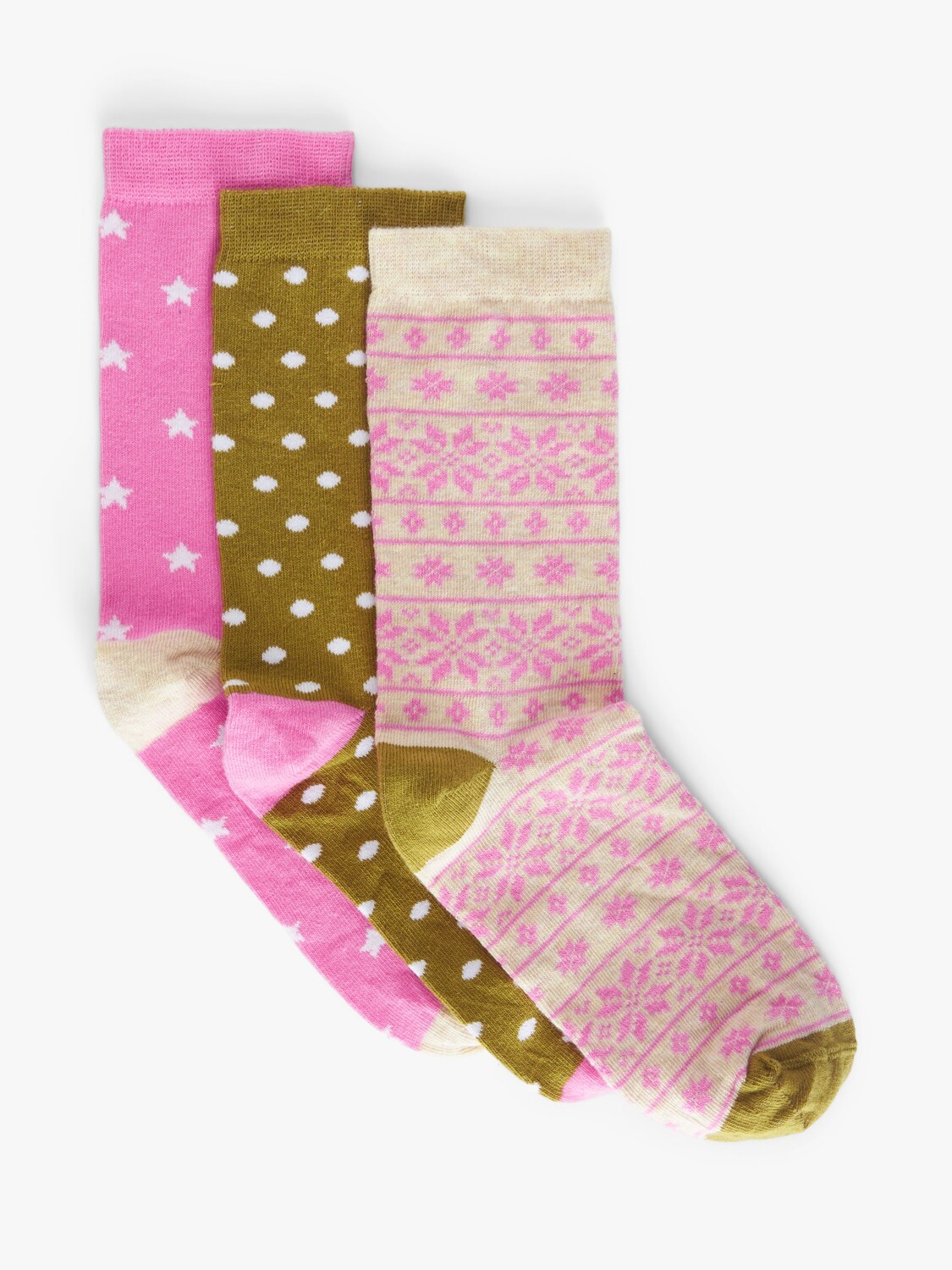 Носки до щиколотки Spots Star Fairisle из смеси органического хлопка John Lewis, хаки/розовый
Носки до щиколотки Spots Star Fairisle из смеси органического хлопка John Lewis, хаки/розовый