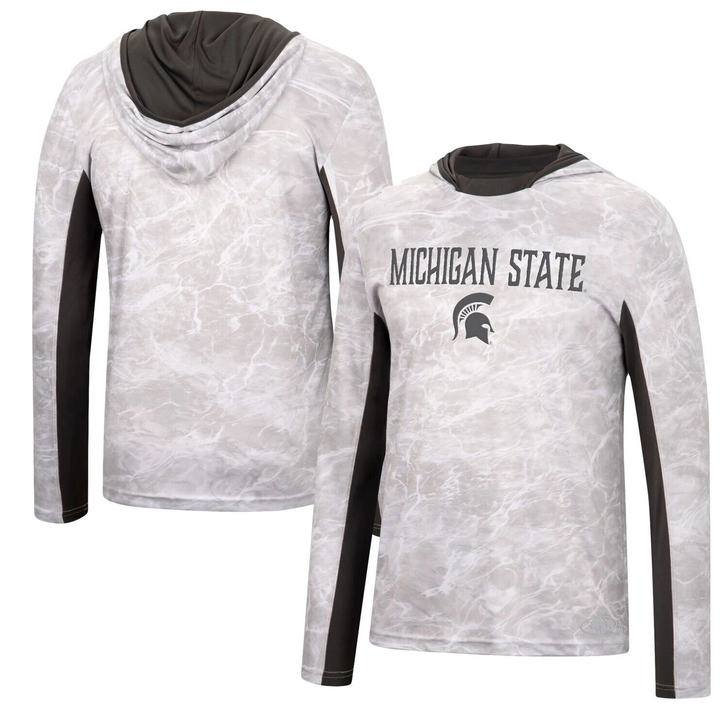 Мужская белая футболка с капюшоном и длинным рукавом Michigan State Spartans Mossy Oak Colosseum
Мужская белая футболка с капюшоном и длинным рукавом Michigan State Spartans Mossy Oak Colosseum