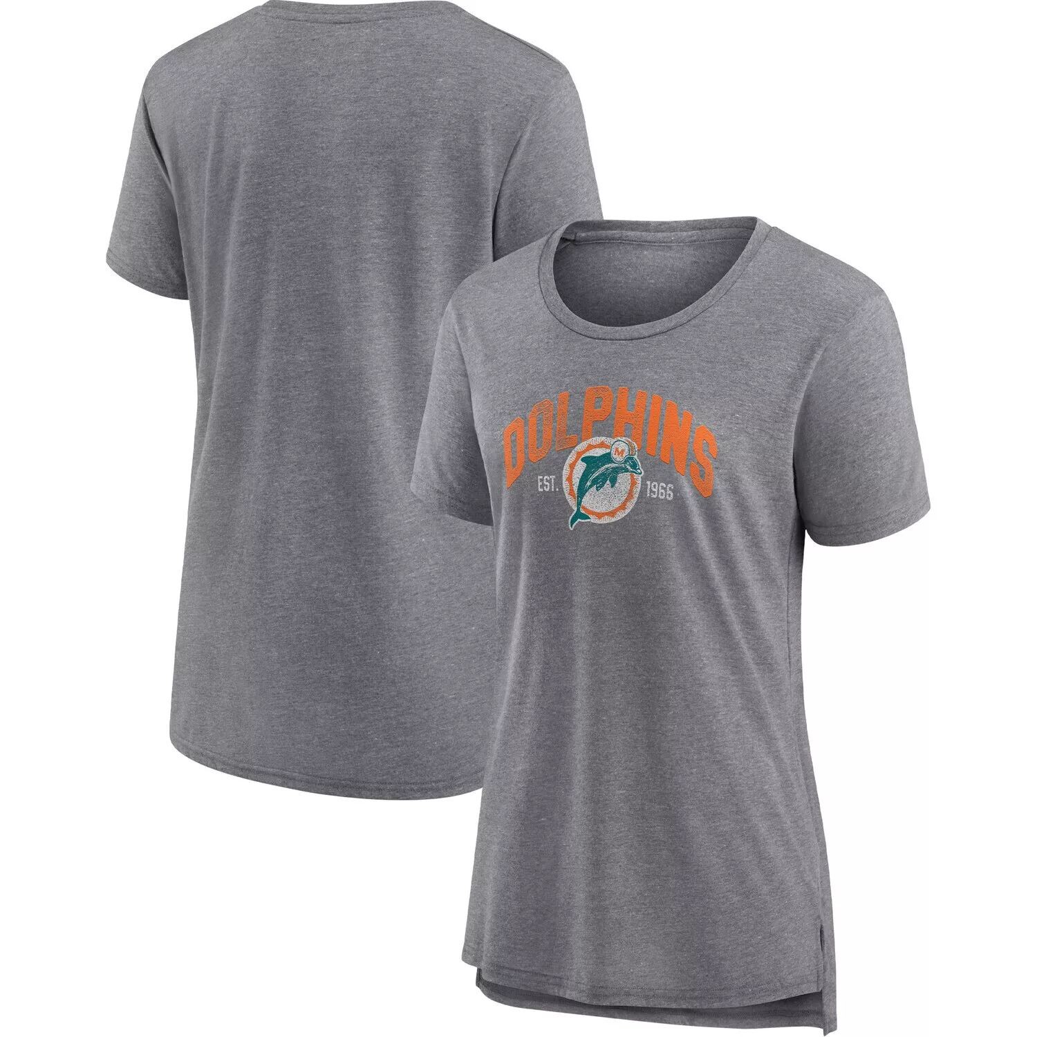 Женская футболка с логотипом Fanatics серого цвета с откидной спиной Miami Dolphins Modern Fanatics, Серый
Женская футболка с логотипом Fanatics серого цвета с откидной спиной Miami Dolphins Modern Fanatics, Серый