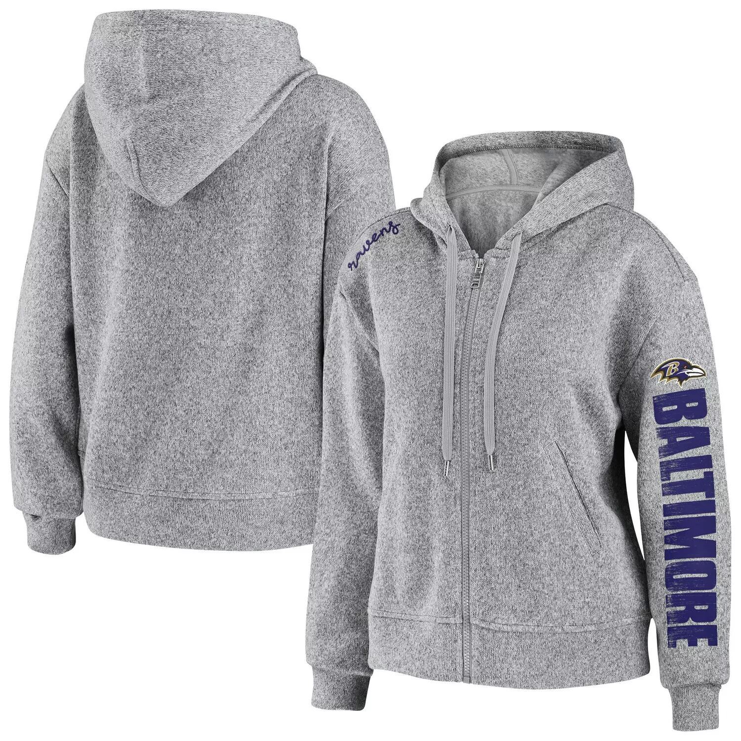 Женская WEAR by Erin Andrews Серая толстовка с молнией во всю длину Baltimore Ravens Heathered, Серый
Женская WEAR by Erin Andrews Серая толстовка с молнией во всю длину Baltimore Ravens Heathered, Серый