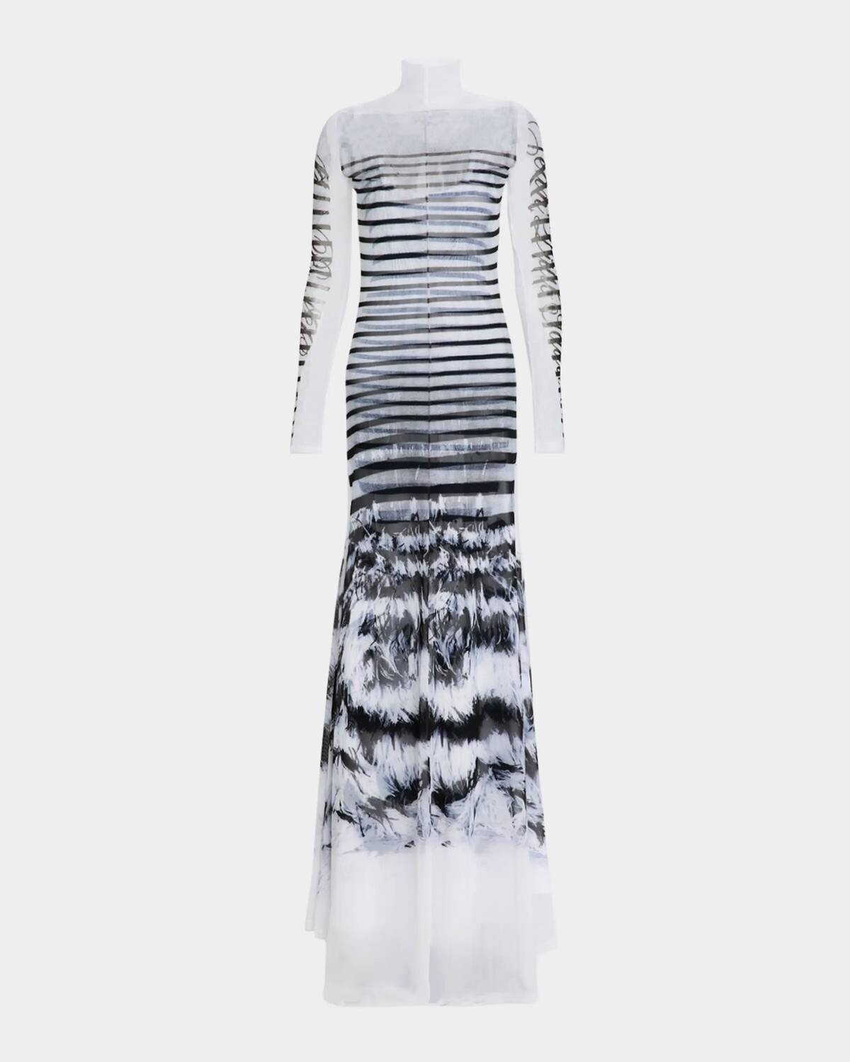 Сетчатое платье с длинными рукавами и принтом Feather Marinere Jean Paul Gaultier, цвет 015900-Whitenavyblack
Сетчатое платье с длинными рукавами и принтом Feather Marinere Jean Paul Gaultier, цвет 015900-Whitenavyblack