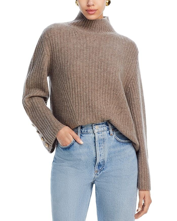 Кашемировый свитер в рубчик с рукавами-колокольчиками C by Bloomingdale C by Bloomingdale's Cashmere, коричневый
Кашемировый свитер в рубчик с рукавами-колокольчиками C by Bloomingdale C by Bloomingdale's Cashmere, коричневый