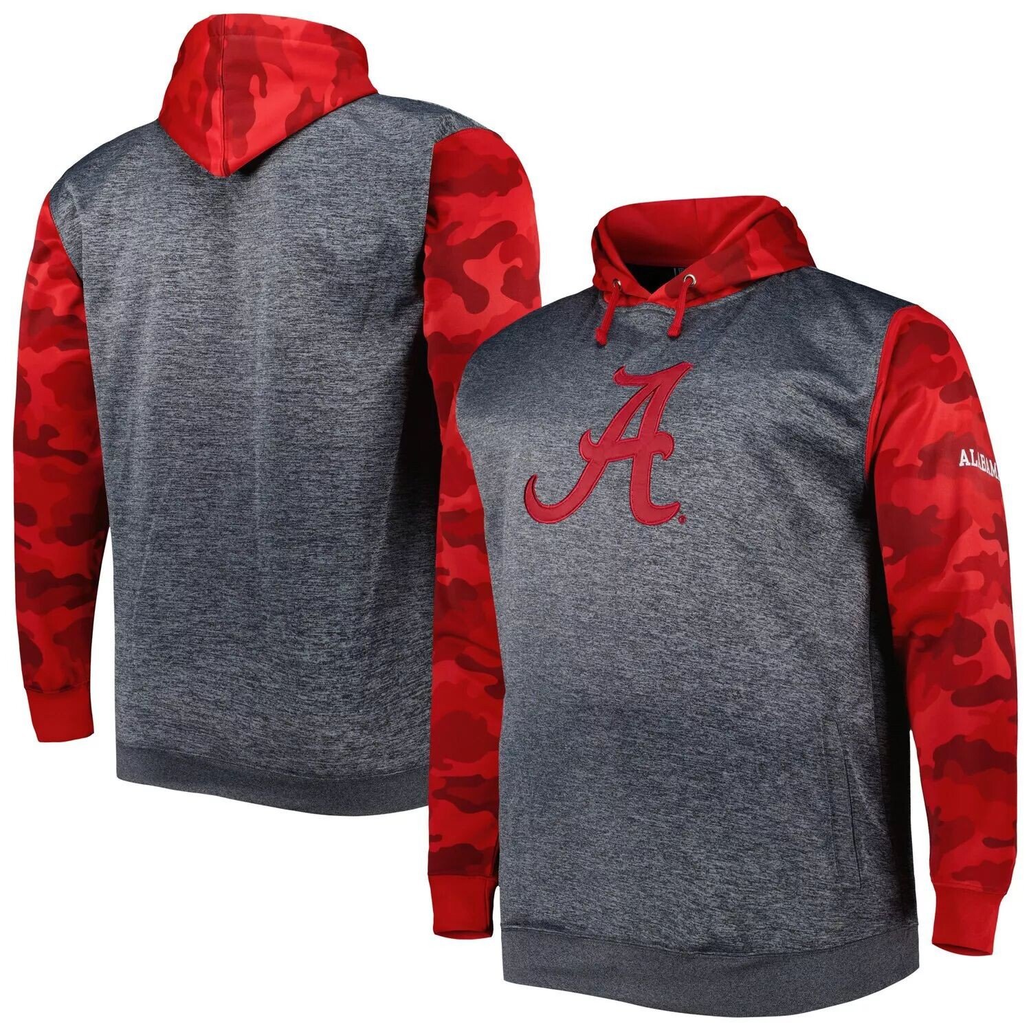 Мужской флисовый пуловер с капюшоном цвета реглан Alabama Crimson Tide Big & Tall темно-серого цвета, Серый
Мужской флисовый пуловер с капюшоном цвета реглан Alabama Crimson Tide Big & Tall темно-серого цвета, Серый