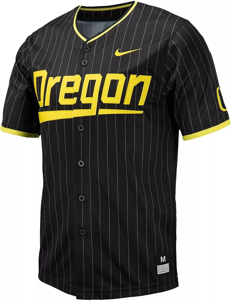 Реплика бейсбольной майки Nike Oregon Ducks черного цвета в тонкую полоску с пуговицами
Реплика бейсбольной майки Nike Oregon Ducks черного цвета в тонкую полоску с пуговицами