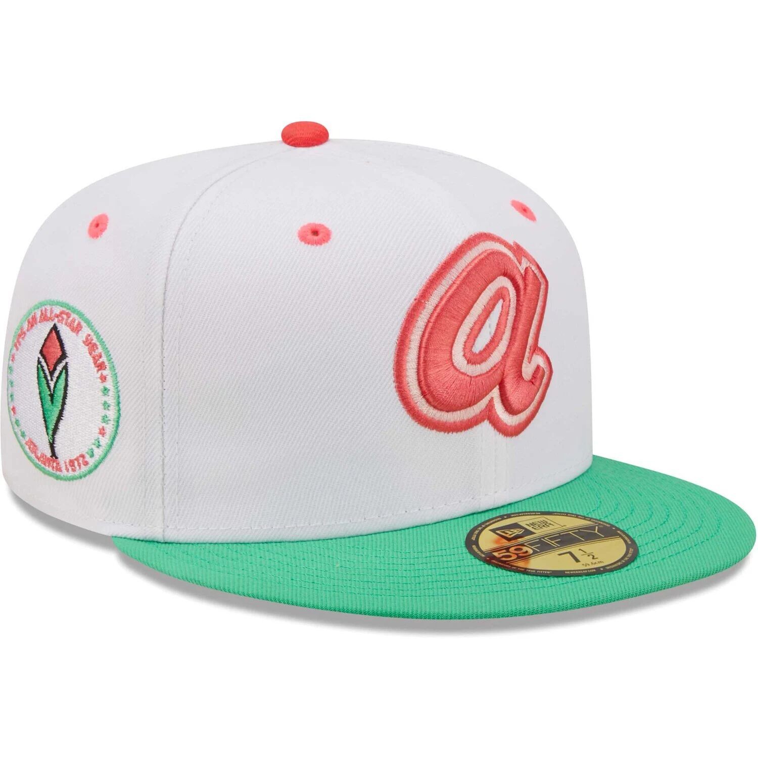 Мужская облегающая шляпа New Era белого/зеленого цвета Atlanta Braves 1972 MLB All-Star Game Watermelon Lolli 59FIFTY
Мужская облегающая шляпа New Era белого/зеленого цвета Atlanta Braves 1972 MLB All-Star Game Watermelon Lolli 59FIFTY
