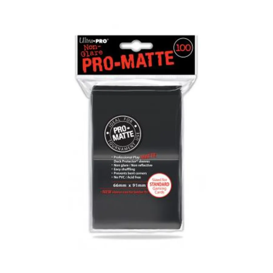 Небликующие обложки для карт Pro-Matte — черные (10 упаковок по 100 шт.), Card Sleeves - Standard - Pro-Matte (Ultra-Pro)
Небликующие обложки для карт Pro-Matte — черные (10 упаковок по 100 шт.), Card Sleeves - Standard - Pro-Matte (Ultra-Pro)
