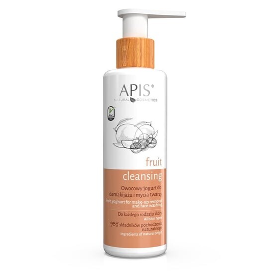 Фруктовый йогурт для снятия макияжа и умывания лица, 150мл APIS, Fruit Cleansing
Фруктовый йогурт для снятия макияжа и умывания лица, 150мл APIS, Fruit Cleansing