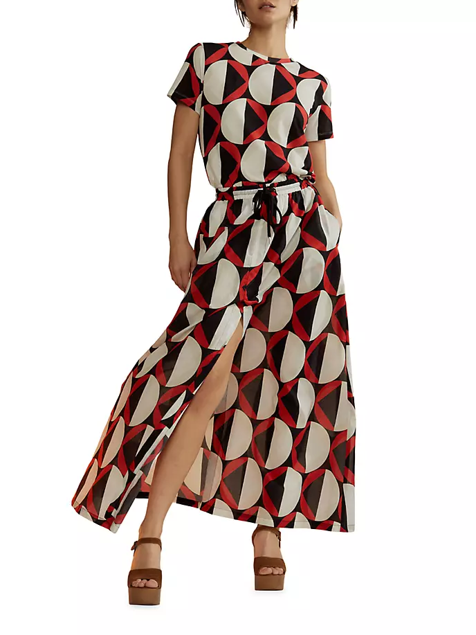 Юбка макси из хлопковой вуали с геометрическим рисунком и круглым вырезом Cynthia Rowley, мультиколор
Юбка макси из хлопковой вуали с геометрическим рисунком и круглым вырезом Cynthia Rowley, мультиколор